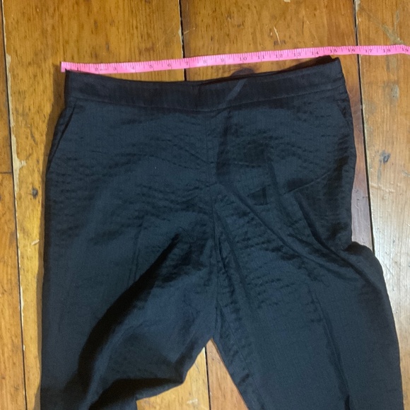 Akris Seersucker Pant Size 8 Black Pinstripe - Picture 10 of 13